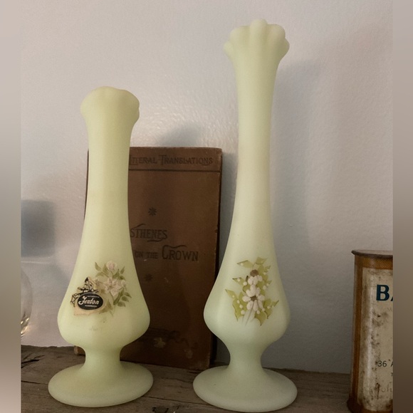 Fenton. Hand painted swung vase. - Picture 6 of 6